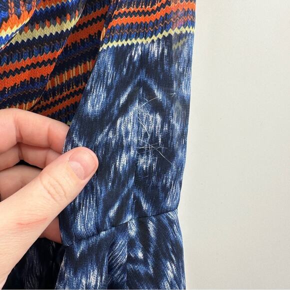 Anthropologie Maeve Urcos Handkerchief Geometric Print Strapless Dress Size S - Picture 8 of 10